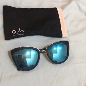 Quay cat eye blue sunglasses